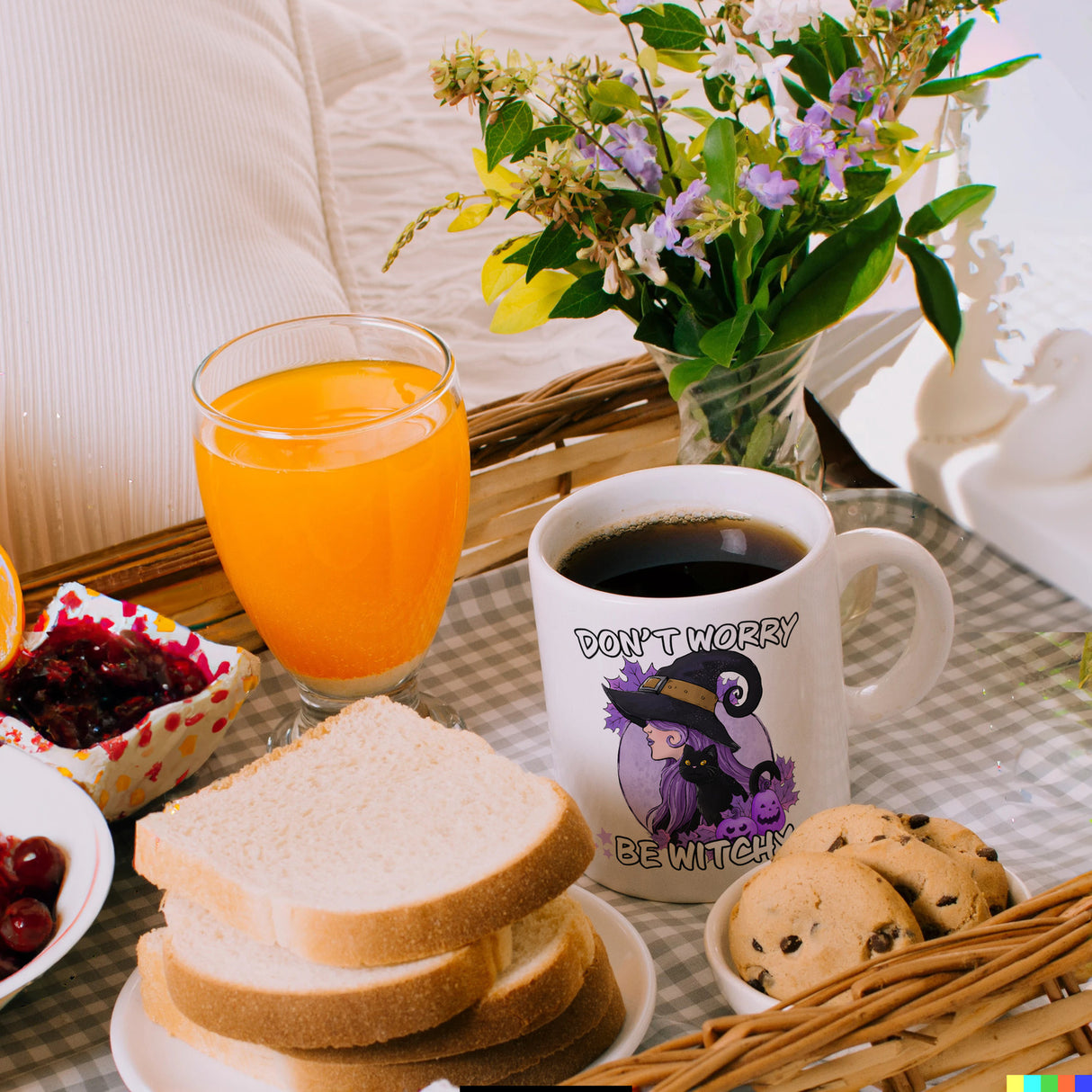 Hexen Kaffeebecher mit Spruch- Don't worry be witchy