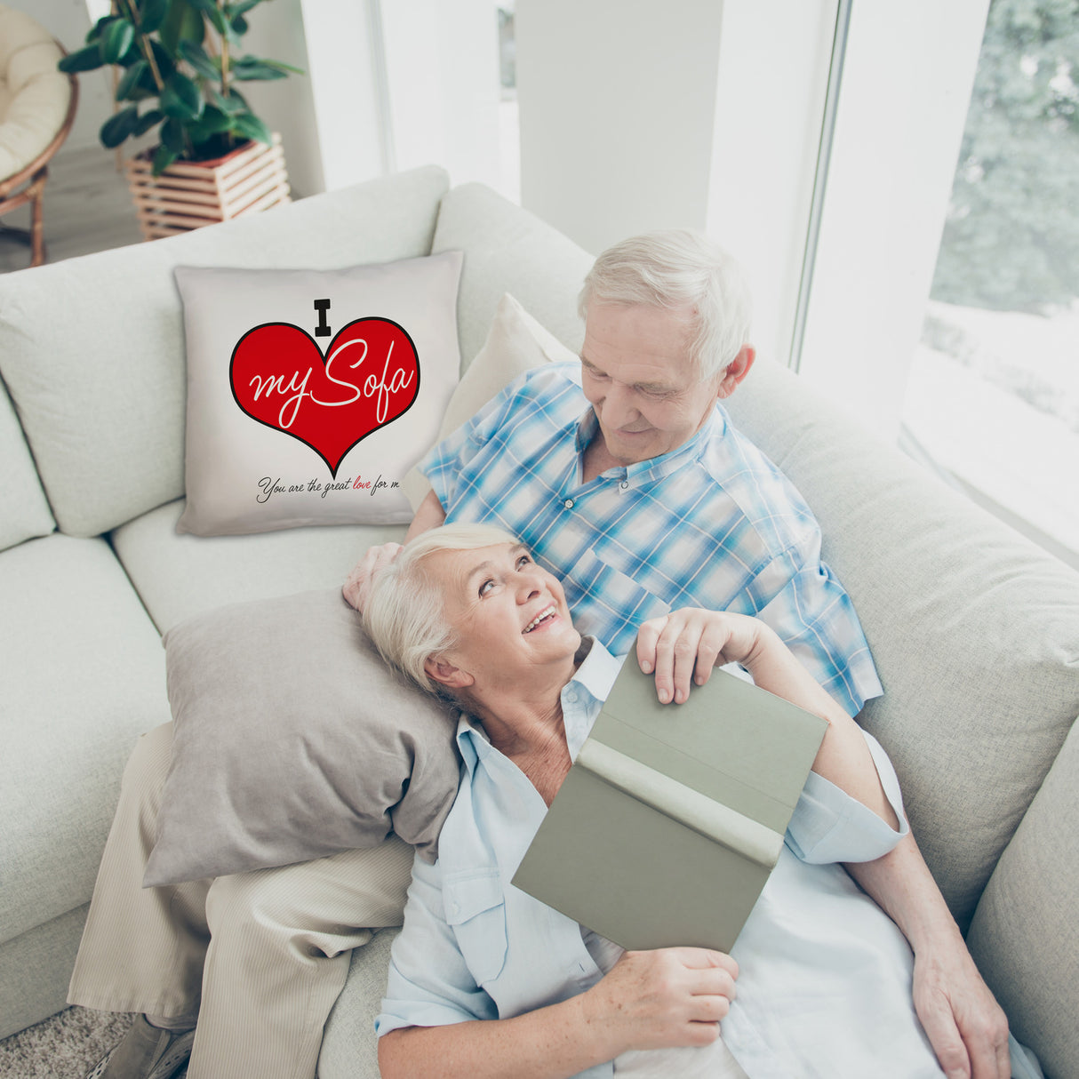 I love my Sofa Kissen zum Thema Faulenzer und Couchpotato