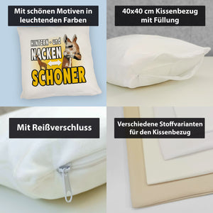 Giraffen Kissen mit Spruch Hintern- und Nackenschoner