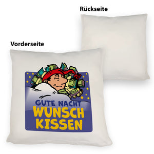 Wunsch Kissen mit Spruch Gute Nacht für traumhafte Erholung
