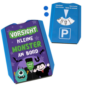 Monster Parkscheibe mit Spruch Vorsicht Kleine Monster an Bord