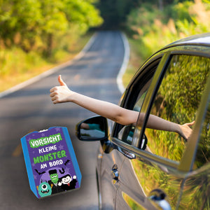 Monster Parkscheibe mit Spruch Vorsicht Kleine Monster an Bord