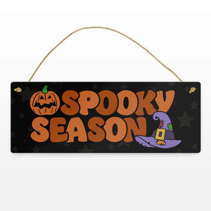 Herbst Halloween Metallschild mit Spruch Spooky Season