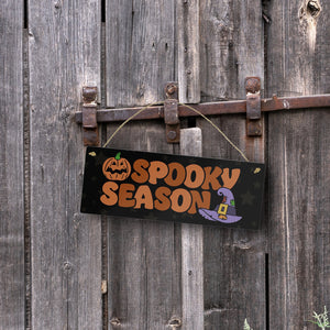 Herbst Halloween Metallschild mit Spruch Spooky Season