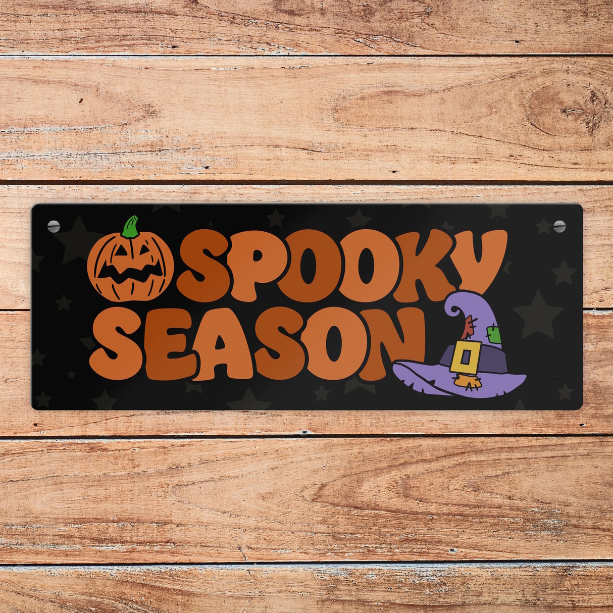 Herbst Halloween Metallschild mit Spruch Spooky Season
