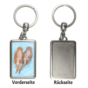 Verliebtes Otterpaar Schlüsselanhänger