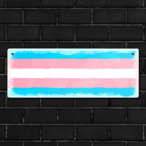 Pride-Flagge Transgender Metallschild
