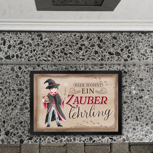 Zauberlehrling Fußmatte in 35x50 cm mit Zauberschüler