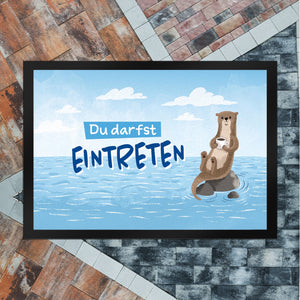 Du darfst eintreten Fußmatte in 35x50 cm mit niedlichem Otter