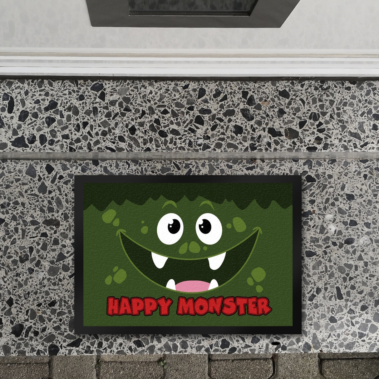 Happy Monster Fußmatte in 35x50 cm mit verrücktem Gesicht
