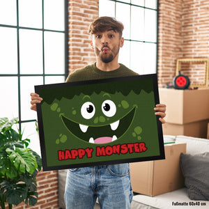 Happy Monster Fußmatte in 35x50 cm mit verrücktem Gesicht