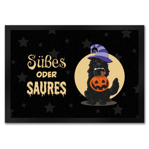 Süßes oder Saures Fußmatte in 35x50 cm mit niedlichem Hund