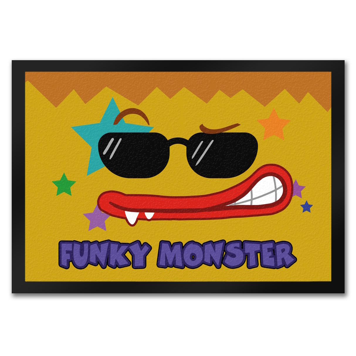 Funky Monster Fußmatte in 35x50 cm mit coolem Gesicht