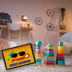 Funky Monster Fußmatte in 35x50 cm mit coolem Gesicht