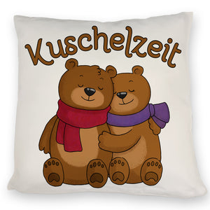 Kuschelzeit Kissen mit niedlichem Bärenpärchen