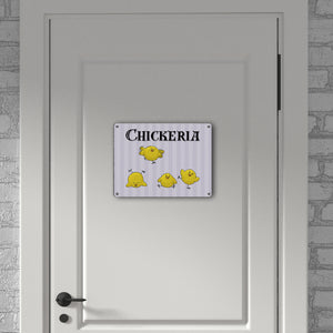 Chickeria Küken Metallschild in 15x20 cm