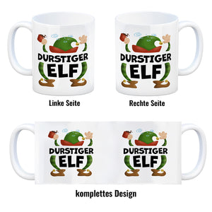 Durstiger Elf Weihnachten Kaffeebecher