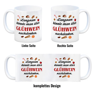 Glühwein Kaffeebecher mit Spruch Zeit für Glühwein