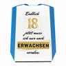 Endlich 18 Parkscheibe mit Spruch Jetzt muss ich nur noch erwachsen werden