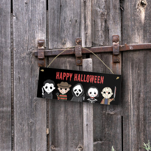 Happy Halloween Metallschild mit Serienkiller Motiv