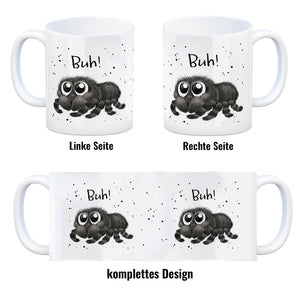 Buh! Flauschige Spinne Kaffeebecher