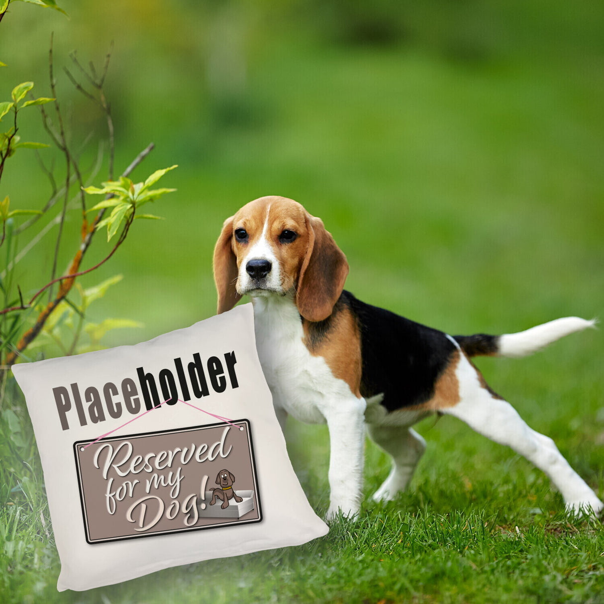 Reserved for my Dog! Placeholder Kissen für den Hund