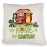 Wohnwagen Kissen mit Spruch My Home is my castle! I love camping
