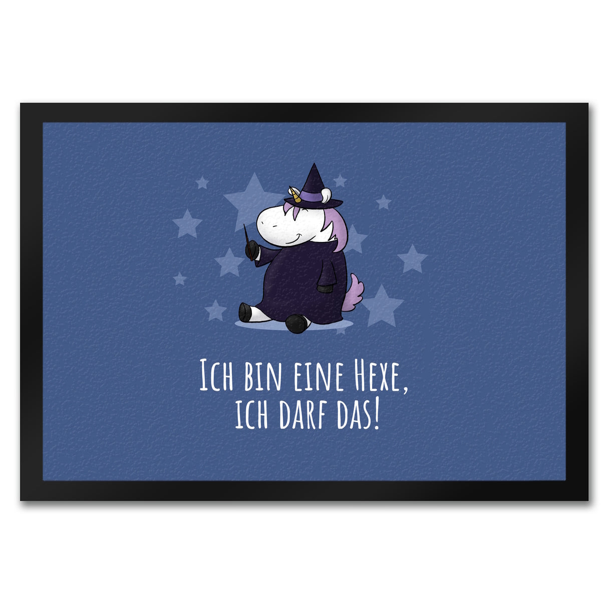 Einhorn-Hexe Fußmatte in 35x50 cm mit Spruch Ich bin eine Hexe
