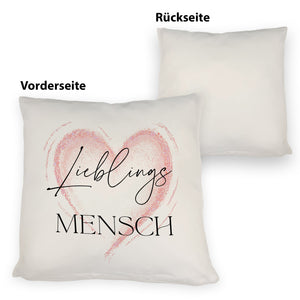 Lieblingsmensch Kissen in rosa