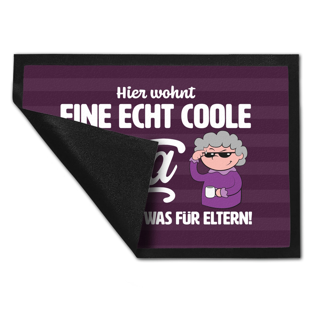 Coole Oma Fußmatte in 35x50 cm mit Spruch Regeln sind was für Eltern