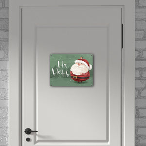 Weihnachtsmann Metallschild in 15x20 cm mit Spruch Ho ho ho