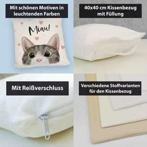 Miau Katze Kissen