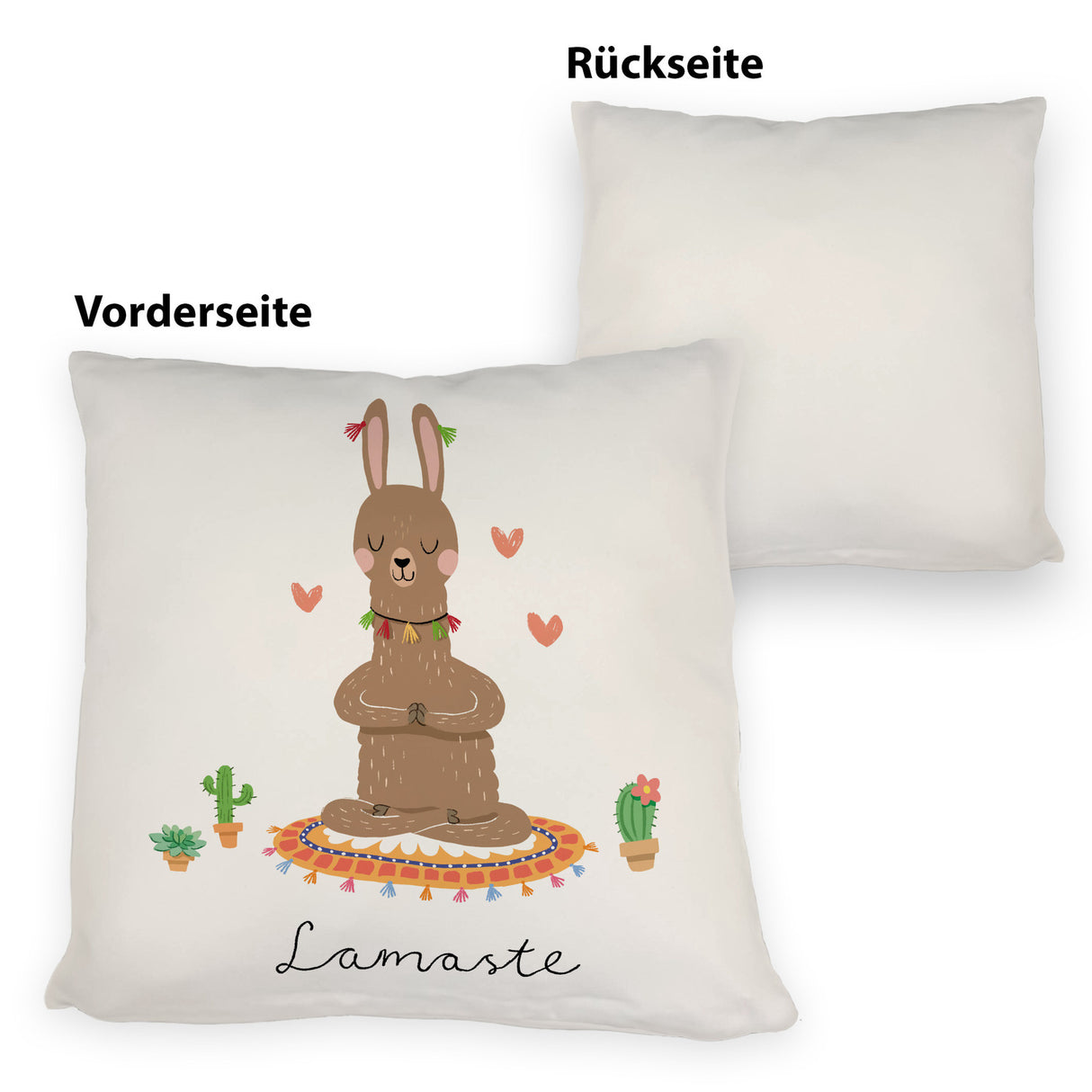 Lama Kissen mit Spruch Lamaste