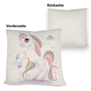 Einhorn Kissen mit Wolkenhintergrund