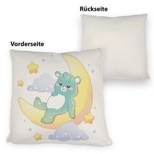 Schlafender Bär im Mond Kissen