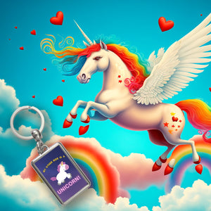 My other ride is a unicorn Einhorn Schlüsselanhänger