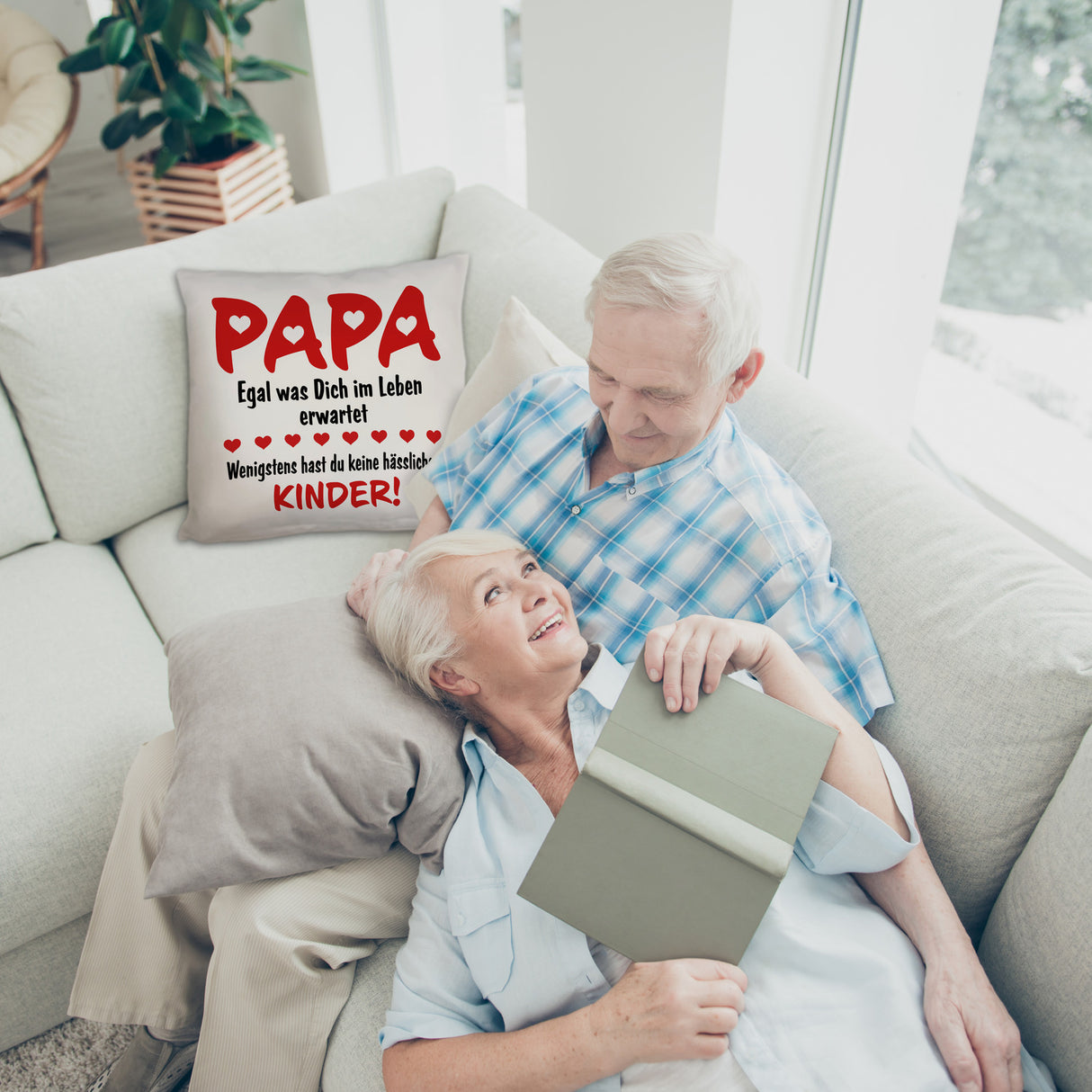 Papa wenigstens hast du keine hässlichen Kinder Kissen