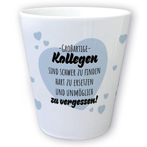 Herzen Blumentopf mit Spruch Großartige Kollegen