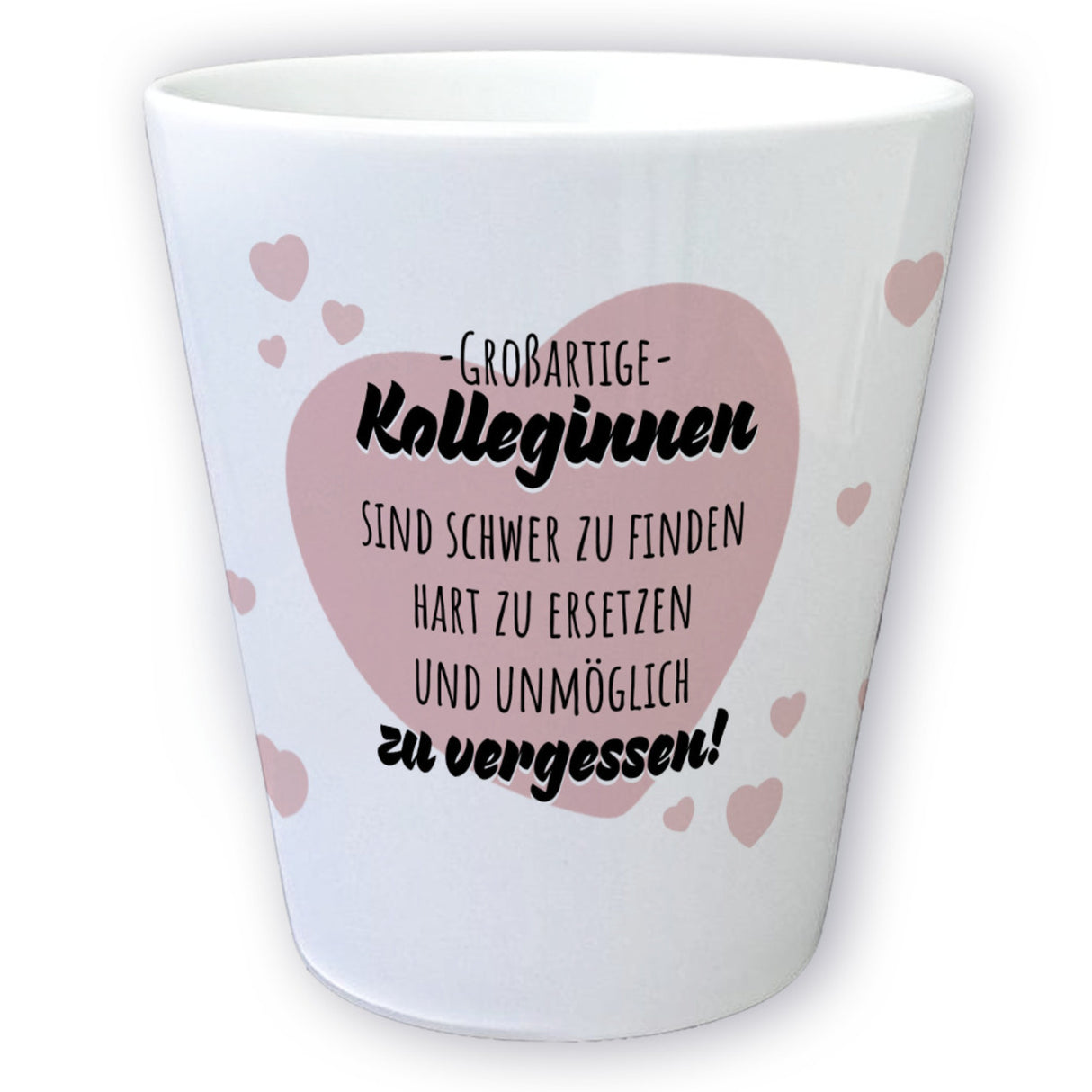 Herzen Blumentopf mit Spruch Großartige Kolleginnen