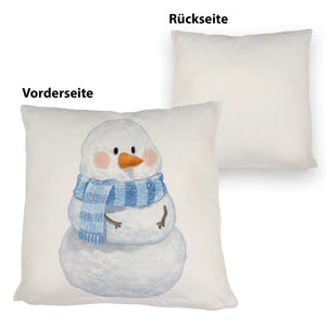 Schneemann mit Schal Kissen