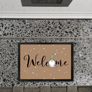 Welcome Fußmatte in 35x50 cm mit bärtigem Wichtel