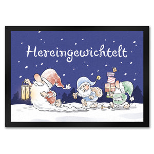 Hereingewichtelt Fußmatte in 35x50 cm mit Spruch