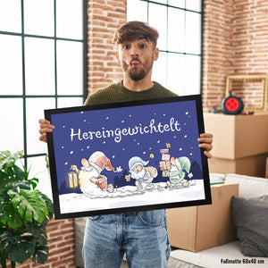 Hereingewichtelt Fußmatte in 35x50 cm mit Spruch