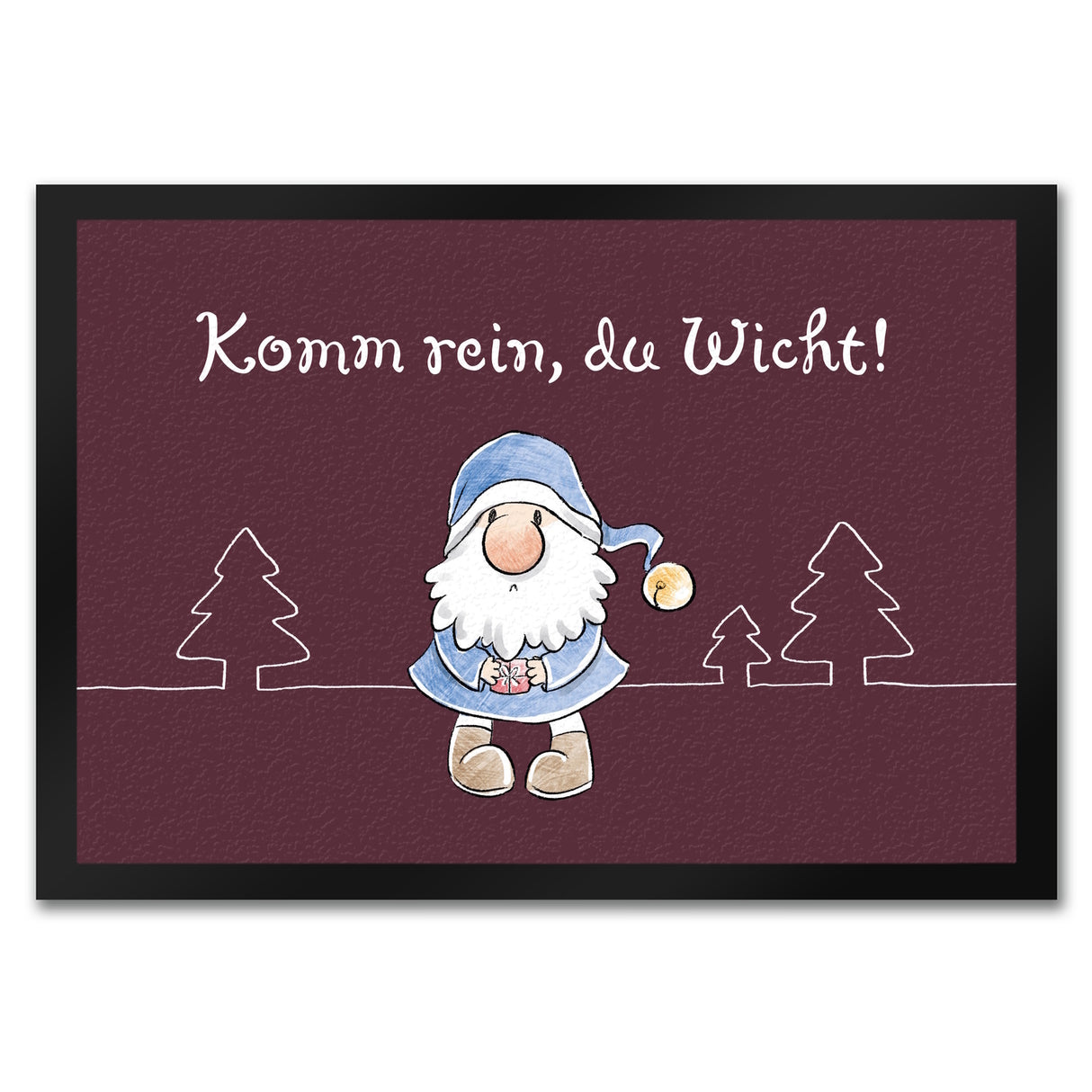 Komm rein du Wicht Fußmatte in 35x50 cm mit Spruch