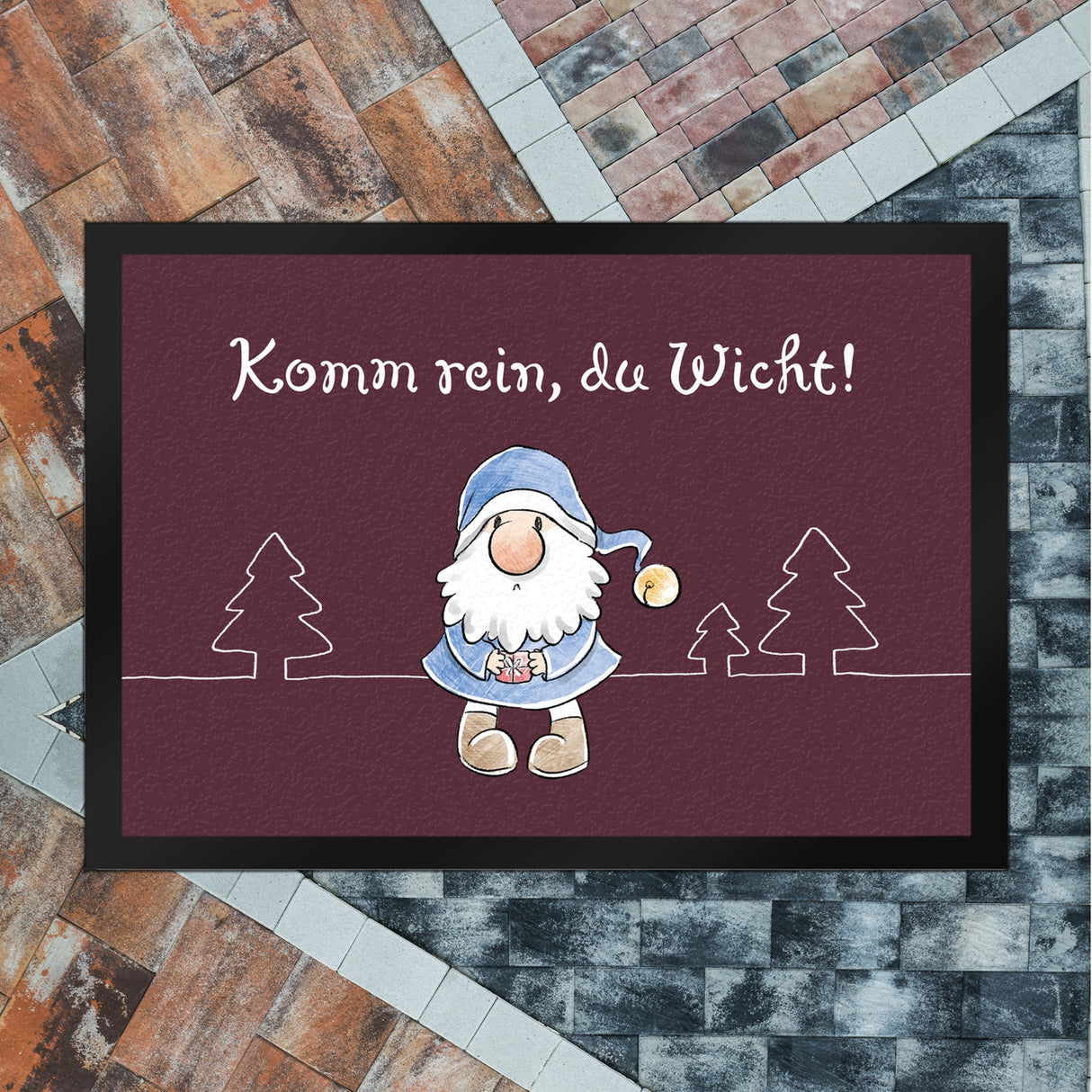 Komm rein du Wicht Fußmatte in 35x50 cm mit Spruch