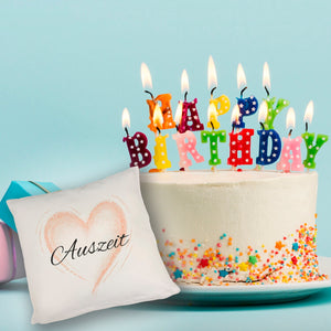 Auszeit Kissen mit Herz für Eltern zum Geburtstag