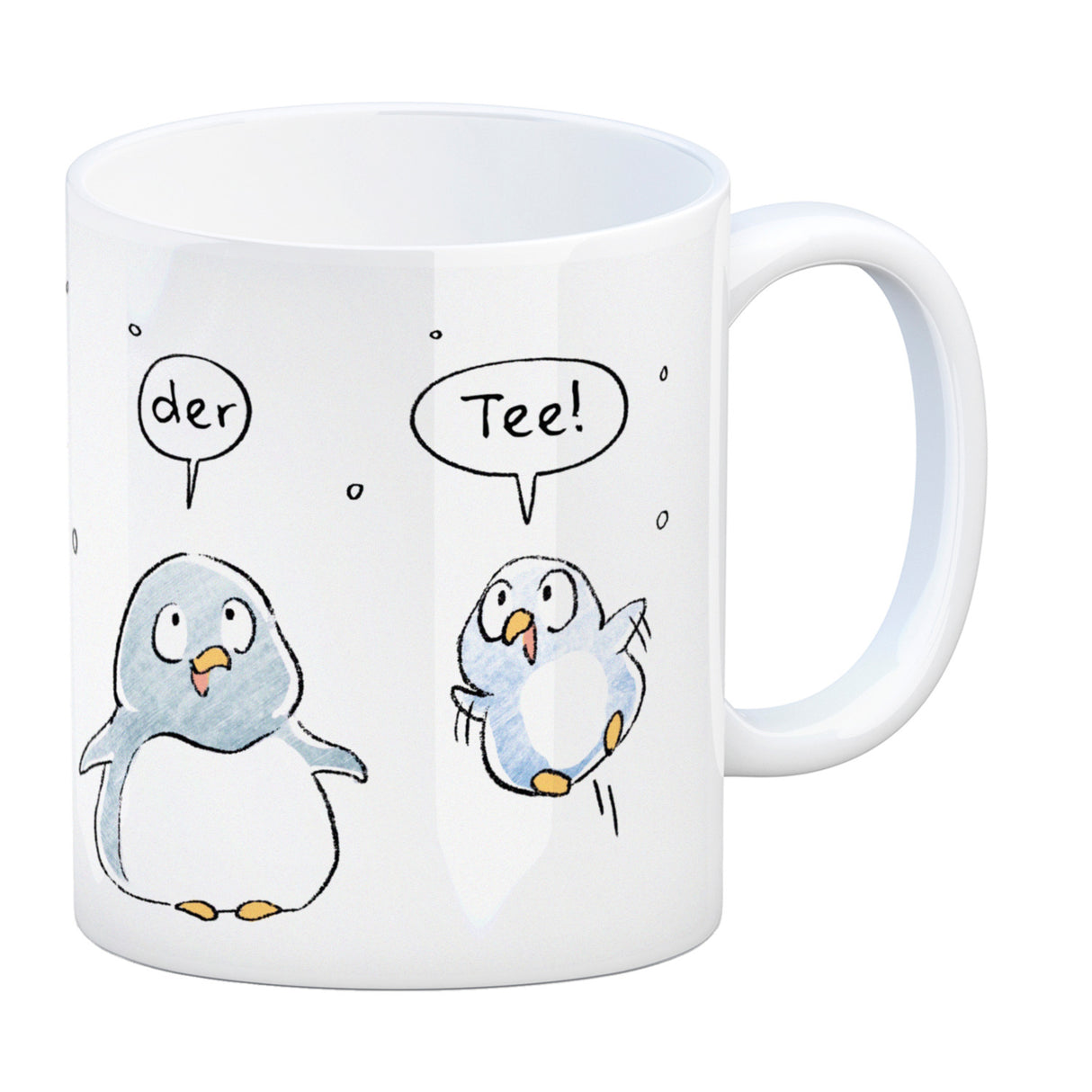 Leise rieselt der Tee Kaffeebecher mit Spruch