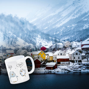 Leise rieselt der Tee Kaffeebecher mit Spruch