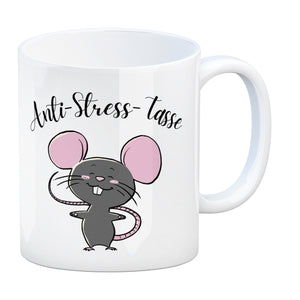Anti-Stress Maus Kaffeebecher mit Spruch