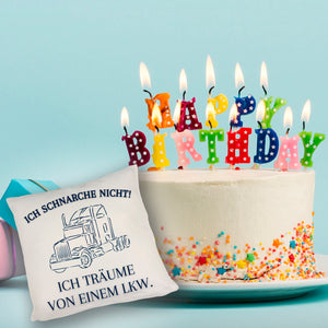 LKW Kissen mit Spruch Ich schnarche nicht